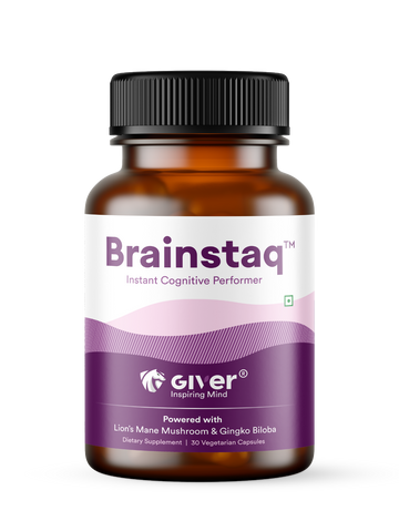 Brainstaq Lions Mane Mushroom Nootropic Supplement